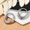 316 Surgical Stainless Steel Hoop Earrings EJEW-G416-42B-P-1