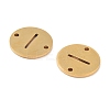 PVD Vacuum Plating 201 Stainless Steel Hollow Flat Round Links FIND-R149-03I-G-2