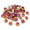 Pointed Back & Back Plated Glass Rhinestone Cabochons RGLA-J012-10mm-001VB-2