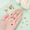 30Pcs 3 Colors Eco-Friendly Brass Glass Connector Charms KK-AR0003-99-3