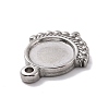 Non-Tarnish 304 Stainless Steel Pendant Cabochon Settings X-STAS-E169-10P-3