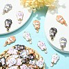 40Pcs 5 Style Alloy Printed Pendants FIND-CJ0001-27-5
