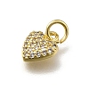 Brass Micro Pave Cubic Zirconia Pendants KK-C090-42G-02-2