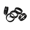 201 Stainless Steel Grooved Finger Ring Settings STAS-TAC0001-10E-B-5
