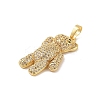 Brass Micro Pave Cubic Zirconia Pendants KK-E111-44C-G-2