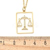 304 Stainless Steel Necklace NJEW-D330-01G-07-3