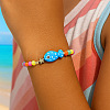 Ocean Style Fish Porcelain Bead Braided Bracelets YA5775-3