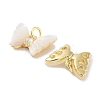 Brass Micro Pave Cubic Zirconia Pendants KK-C051-34G-2