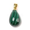 Natural Malachite Pendants LS-G-D094-01G-1