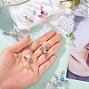 Angel Acrylic & Glass Beads Pendant Decorations HJEW-TAC0045-6