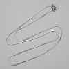 Non-Tarnish 304 Stainless Steel Square Snake Chains Necklaces NJEW-P170-01P-02-1