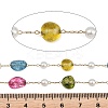 Glass Nuggets & 316 Stainless Steel Handmade Link Chains CHS-K021-14G-13-3