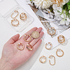 6Pairs 6 Styles Alloy Geometry Dangle Clip-on Earrings for Women EJEW-UN0002-81-4