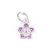 925 Sterling Silver Enamel Flower Charms LS-STER-K183-11S-01-1