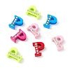 Spray Painted Zinc Alloy Slide Charms ALRI-WH0005-13P-1