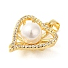 Rack Plating Brass Micro Pave Cubic Zirconia Pendants KK-P241-07G-2