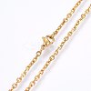 304 Stainless Steel Cable Chain Necklaces NJEW-P226-01G-01-2