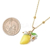 6Pcs 6 Styles Resin Fruit Pendant Necklaces NJEW-JN05204-4