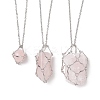 Non-Tarnish 3Pcs 3 Styles 304 Stainless Steel Cable Chain Macrame Pouch Empty Stone Holder Necklace Making NJEW-JN04971-2