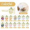 28Pcs 14 Colors Glass Pendant GLAA-TA0002-26-3