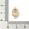 Brass Pave Clear Cubic Zirconia Connector Charms KK-G503-31G-3