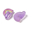 Glitter Plated Resin Cabochons LS-RESI-H163-07D-2