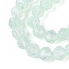 Transparent Crackle Glass Beads Strands GLAA-N053-8mm-06-3