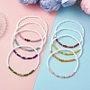 8Pcs Natural Mixed Gemstone & Glass Seed Beads Stretch Bracelets for Women BJEW-MZ00274-2