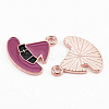 Light Gold Tone Alloy Enamel Pendants ENAM-T018-19A-3