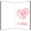 MDF Greeting Card & Paper Envelope with Bowknot AJEW-WH0203-002-2
