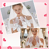 Polyester Bride's Lace Gloves AJEW-WH20120-23C-4