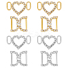 8Pcs 4 Style Brass Crystal Rhinestone Shoe Decoration FIND-HY0003-22-1