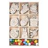 Christmas theme DIY Wood Pendants WOOD-S063-01E-1