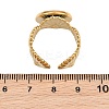 Shell Shape 304 Stainless Steel Cuff Ring Components SA-CBA098D-03G-D-3