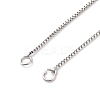 0.9MM Brass Box Chain Necklace Making NJEW-D302-77P-2