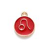 Alloy Enamel Pendants X-ENAM-S124-01B-07G-2