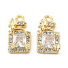 Brass Micro Pave Cubic Zirconia Pendants KK-H460-11G-1