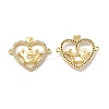 Brass Micro Pave Clear Cubic Zirconia Connector Charms KK-E068-VB045-1