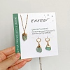 Nuggets Natural Fluorite Pendant Necklaces & Earrings Sets for Women WG0BEC3-07-2
