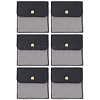 6Pcs PU Leather Jewelry Storage Bags with Iron Button ABAG-CL0001-22B-1