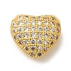 Brass Micro Pave Cubic Zirconia Beads KK-C072-30G-1