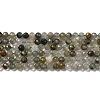 Natural Green Lodolite Quartz Beads Strands G-Z029-02-1