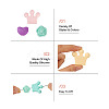 50Pcs 15 Style Food Grade Eco-Friendly Silicone Focal Beads SIL-TA0001-10-4