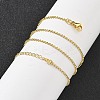 Brass Faceted Ball Chains Necklaces for Women NJEW-D302-21G-1