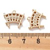 Brass Micro Pave Cubic Zirconia Charms KK-M102-54G-3