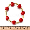 Valentine's Day ABS Imitation Pearl Beads Stretch Bracelets for Women BJEW-D317-08A-G-5