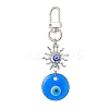 Horse Eye/Heart/Star/Hamsa Hand/Flat Round with Evil Eye Lampwork Pendant Decorations HJEW-JM01997-3