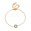 Sunflower 304 Stainless Steel Link Bracelets for Women BJEW-R027-01G-4