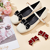 4Pcs 2 Colors Bowknot Velvet Shoe Decorations DIY-WR0004-09-4