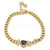 Brass Micro Pave Cubic Zirconia Bracelets BJEW-K261-03G-2